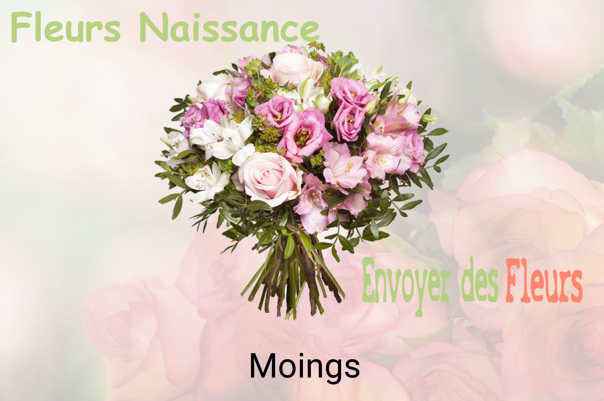Bouquet de fleurs de naissance livré à Moings